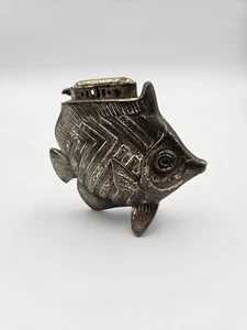 Vintage Continental New York Silverplate Figural Fish Lighter READ - Picture 1 of 10