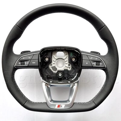 New Audi Q7 Q8 SQ7 SQ8 S Line Flat Bottom multifunction steering wheel Paddles - Image 1 of 4