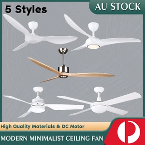 Remote Ceiling Fan with Lamp 65" 52" DC Motor Fans Noiseless 6-Speed Reversible - Picture 1 of 16