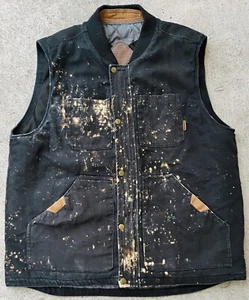 Legendary Whitetails Mens Black Bleach Camo Concealed Carry Canvas Vest Size XL - Picture 1 of 8