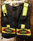NOS SEE-BAK Cycling Work Vest Highly Reflective Safety One Size Black RARE NFL