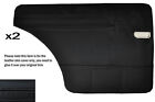 BLACK STITCH 2X REAR DOOR CARD LEATHER SKIN COVERS FITS FORD 100E