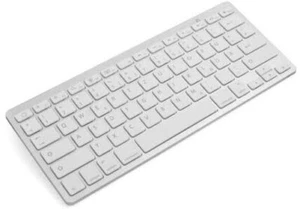 Sans Fil Clavier Qwerty Anglais pour Ios Android Mac Windows Blanc - Photo 1/4