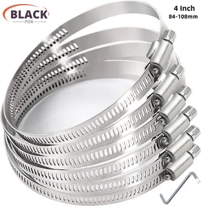 4In Adjustable Worm Gear Hose Clamps Water Pipe Clamp Assortment Duct Clamp Pipe - Bild 1 von 7