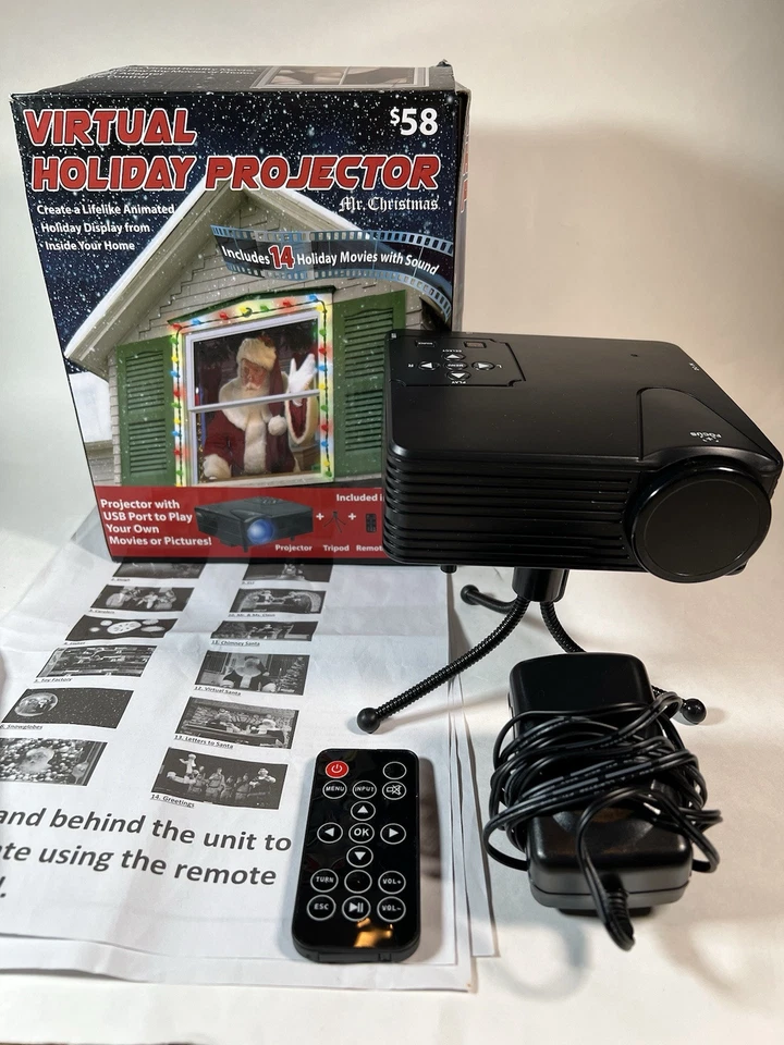 Proyector Ventana Vacaciones Virtuales Mr Christmas SIN PANTALLA DE PROYECCIÓN Foto 1 de 4