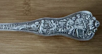 1 TIFFANY OLYMPIAN STERLING 6 7/8” DESSERT LUNCH FORK OLD ONE BEAUTIFUL MONOGRAM - Image 1 of 4