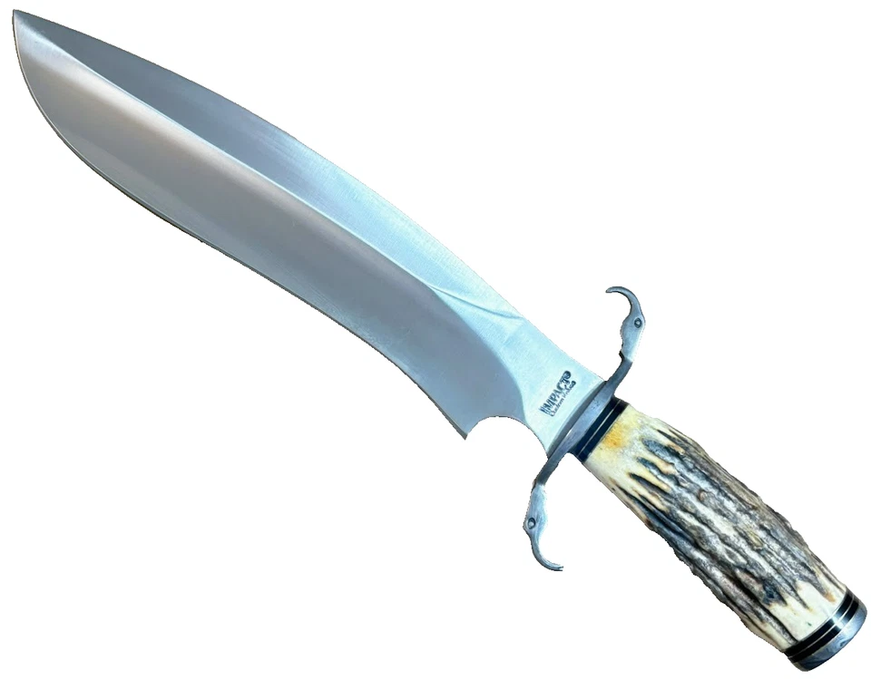 冲击餐具定制 Sasquatch 18 英寸鲍伊刀骨柄手工刀具 — 第 1/4 张图片