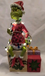 Figura iluminada Jim Shore Grinch "All Tangled Up" de Enesco Style 6008887 NUEVA - Imagen 1 de 11