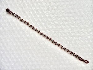 aNKLE BRACELET SEAD BEAD FLOWERS FLORAL DESIGN VINTAGE BOHO JEWELRY neocurio - Picture 1 of 8