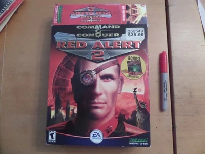 Command & Conquer: Red Alert 2 (PC, 2000) BIG BOX + Manual &Tri-Fold Chart PCCD - Image 1 of 4