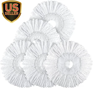 Spin Mop Replacement Head 5 Pack Magic Mop Refill for Hurricane 360° Spin Mop Sy - Picture 1 of 8