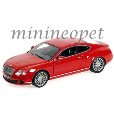 MINICHAMPS 100-139620 2008 BENTLEY CONTINENTAL GT 1/18 DIECAST MODEL CAR RED - Image 1 of 3