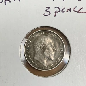 1908 Three pence Great Britain silver  - Picture 1 of 2