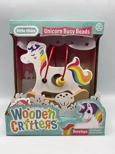 New Little Tikes Wooden Critters Unicorn Busy Beads Maze Baby Toy - Picture 1 of 8