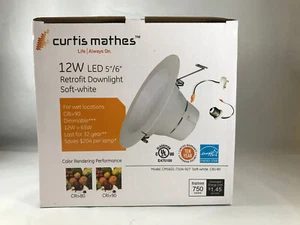 Curtis Mathes 12W LED 5"/6" Retrofit Downlight For WET LOCATIONS - Picture 1 of 3