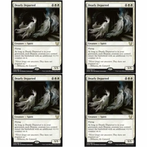 4 x DEARLY DEPARTED NM Blessed vs Cursed MTG White - Spirit Rare - Photo 1/1