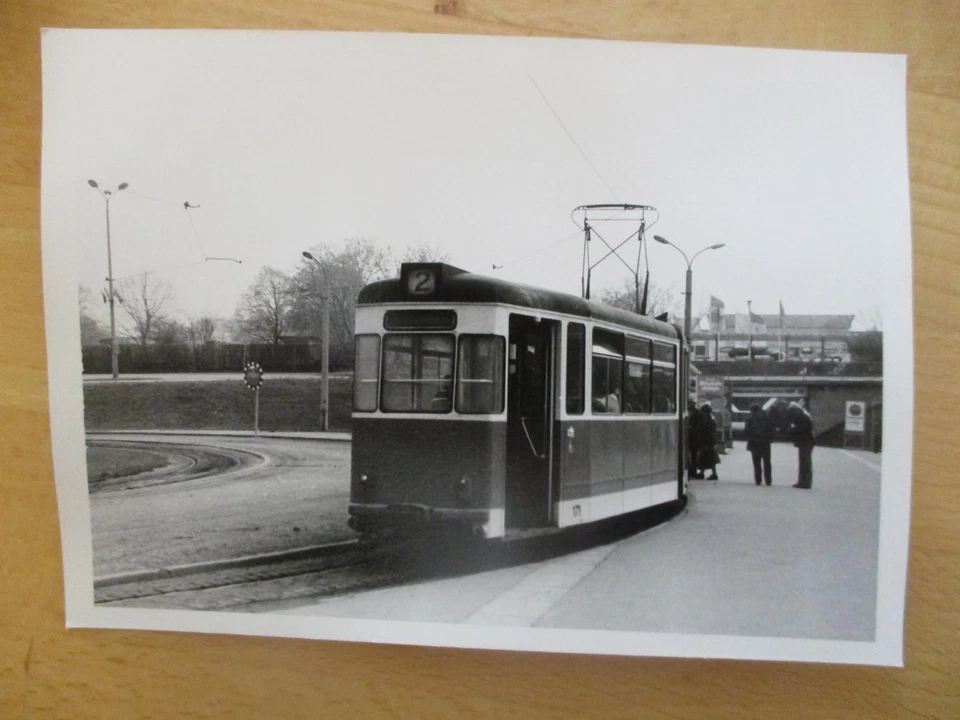 (929A) Altes Foto Straßenbahn DDR (ca. 15 x 10 cm) - Bild 1 von 1