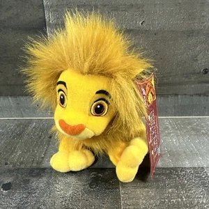 VTG Simba w/ Mane Lion King Bean Bag Plush 6" Stuffed Toy Disney Hasbro 2002 - Picture 1 of 5