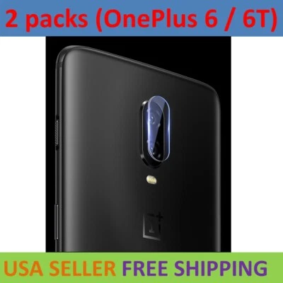 Paquete de 2 protectores de película de vidrio templado premium para lentes de cámara trasera para OnePlus 6T / 6 Foto 1 de 4