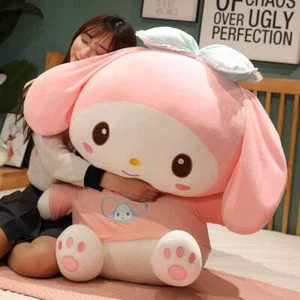 Cartoon My Melody Kuromi Huge Plush Doll Stuffed Toy Bed Soft Cushion Pillow Cos - Picture 1 of 16