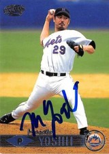 Masato Yoshii autographed baseball card (New York Mets) 1999 Pacific #288