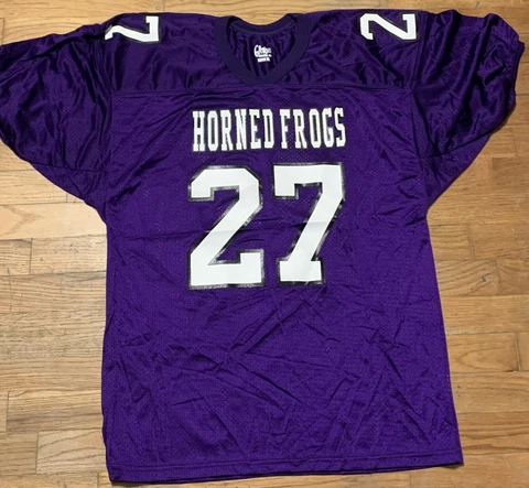Gator Athletics Youth TCU HORNED FROGS Football Jersey Sz. YXL NEW #27 BIG12 Cover