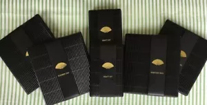 VINTAGE MANDARIN ORIENTAL HOTEL TOILETRIES (6)-BLACK CORRRUGATED BOXES - Picture 1 of 7