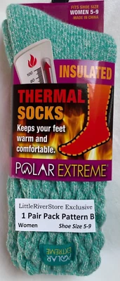 Polar Extreme INSULATED Thermal Women's Socks 5-9 Shoe Size Wonderful - Image 1 of 4