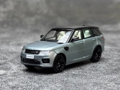EY WHELART 1:64 2018 Silver Range Rover Sports SUV Model Diecast Display Car - Image 1 of 4