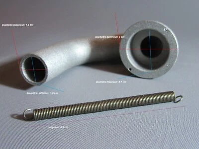 A636 Graupner T2M Pirate M1 Elbow Metal + Spring for RC Diameter See Listing - Image 1 of 4