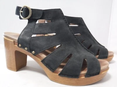 Sandalia Dansko Demetra EU 41 US 10.5 Tacón Grueso Plataforma Enjaulada Tirantes Eslinga Foto 1 de 4