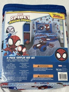 Disney Junior Spidey Amazing Friends Toddler Bedding Set 4 pc new #13205 - Picture 1 of 9
