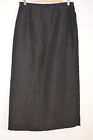 Eileen Fisher Black 100% Silk Long Straight Pencil Skirt Size M