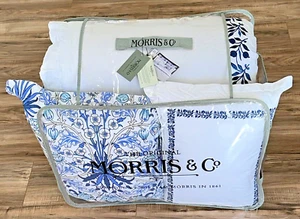5-Pc Morris & Co Garden Poppy Queen Comforter Set Pillow Blue Chinoiserie Floral - Picture 1 of 8
