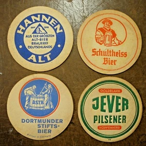 Zufällige Menge 4 Vintage Deutsch Bier/Bier Untersetzer #4 - Bild 1 von 2