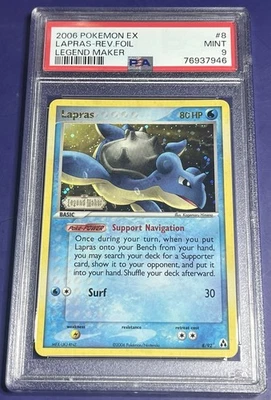 PSA 9 Lapras 8/92 Reverse Holo Ex Legend Maker Pokemon 2006 - Image 1 of 2