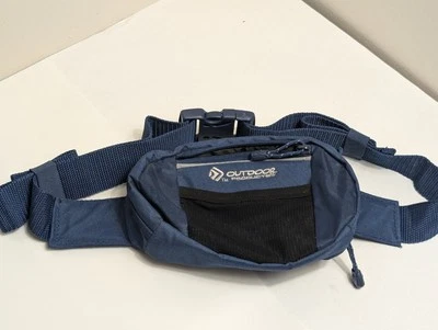 Outdoor Products Fanny Pack Belt Bag Waist Pack Blue 3 Pockets - Image 1 of 4