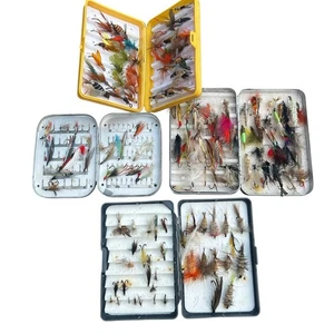 Large Collection Of Vintage Fly Fishing Flies In Cases - Picture 1 of 11