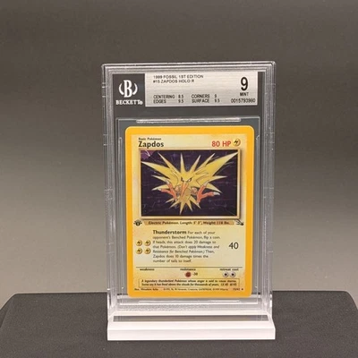 Pokemon 1st Edition Fossil Zapdos 15/62 Holo - BGS 9 MINT - Image 1 of 3