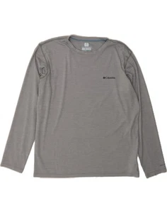 COLUMBIA Mens Top Long Sleeve XL Grey Polyester DB64 - Picture 1 of 3