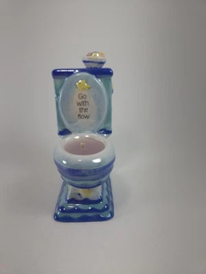 Bonita vela de inodoro sentada vintage mordaza regalo "Go With The Flow" 6,5" Foto 1 de 4