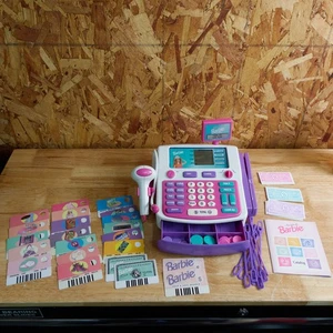 Vintage 1999 Mattel Barbie "Shop With Me" Registrierkasse Cash Coins Karten GETESTET - Bild 1 von 17