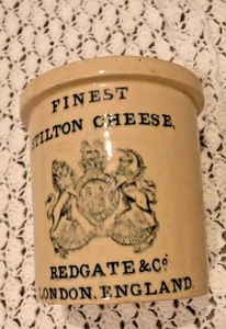 Antiker Stilton Cheese Redgate & Co. London England Topf BLAUE TINTE - Bild 1 von 8