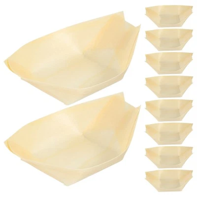  50 Pcs Sushi Serving Boat Food Storage Container Wooden Tableware - Image 1 of 4