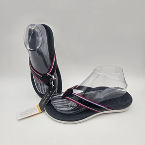 Vionic Tide Spirit Blue Red Flip Flop Sandals Womens Sz 6 NEW - Picture 1 of 6