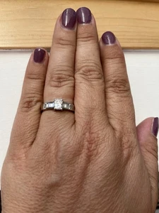 Platinum Diamond Ring GIA GVS 1.3ct Radiant Baguette - Picture 1 of 12