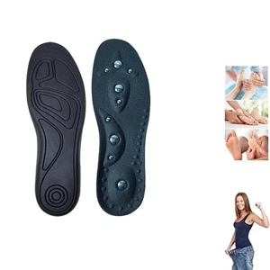 Pain Relief Magnetic Therapy Insoles EVA Reflexology Insoles Foot Care - Picture 1 of 12
