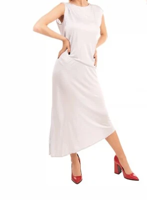 Vestido drapeado transparente con dobladillo asimétrico azul talla 1 XS S M de PATRIZIA PEPE para mujer Foto 1 de 4