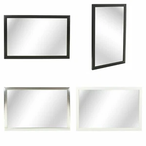 Wall Mount Hanging Mirror Bedroom Hallway Bathroom Wooden Frame Mirrors 47x57cm - Picture 1 of 14