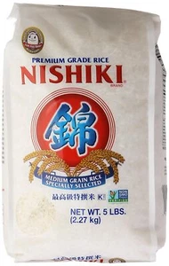 Nishiki riso bianco giapponese a grana media grado premium 80 once 5 libbre (confezione da 1) - Foto 1 di 6